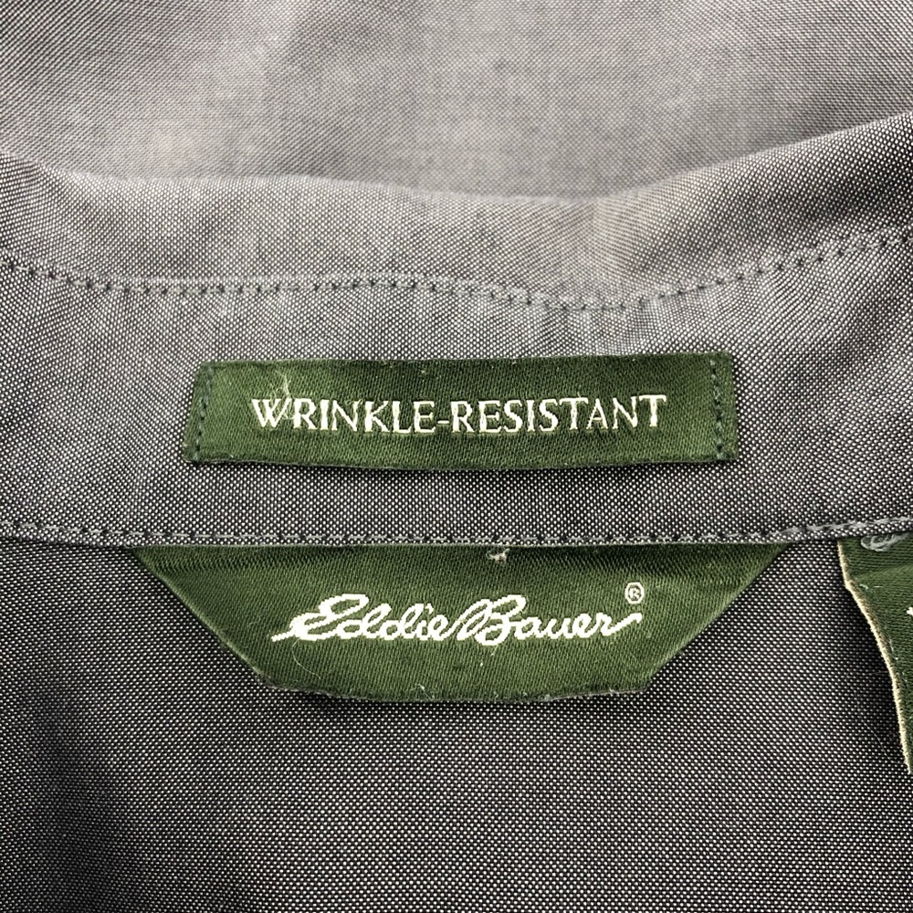 Eddie Bauer Gray Dress Shirt, Size L - Picture 4 of 6